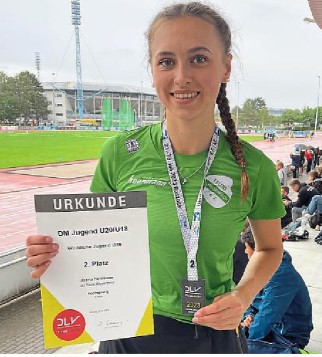 Joana Herrmann sichert sich mit Vizemeistertitel bei der DM das Ticket für U20-EM in Jerusalem